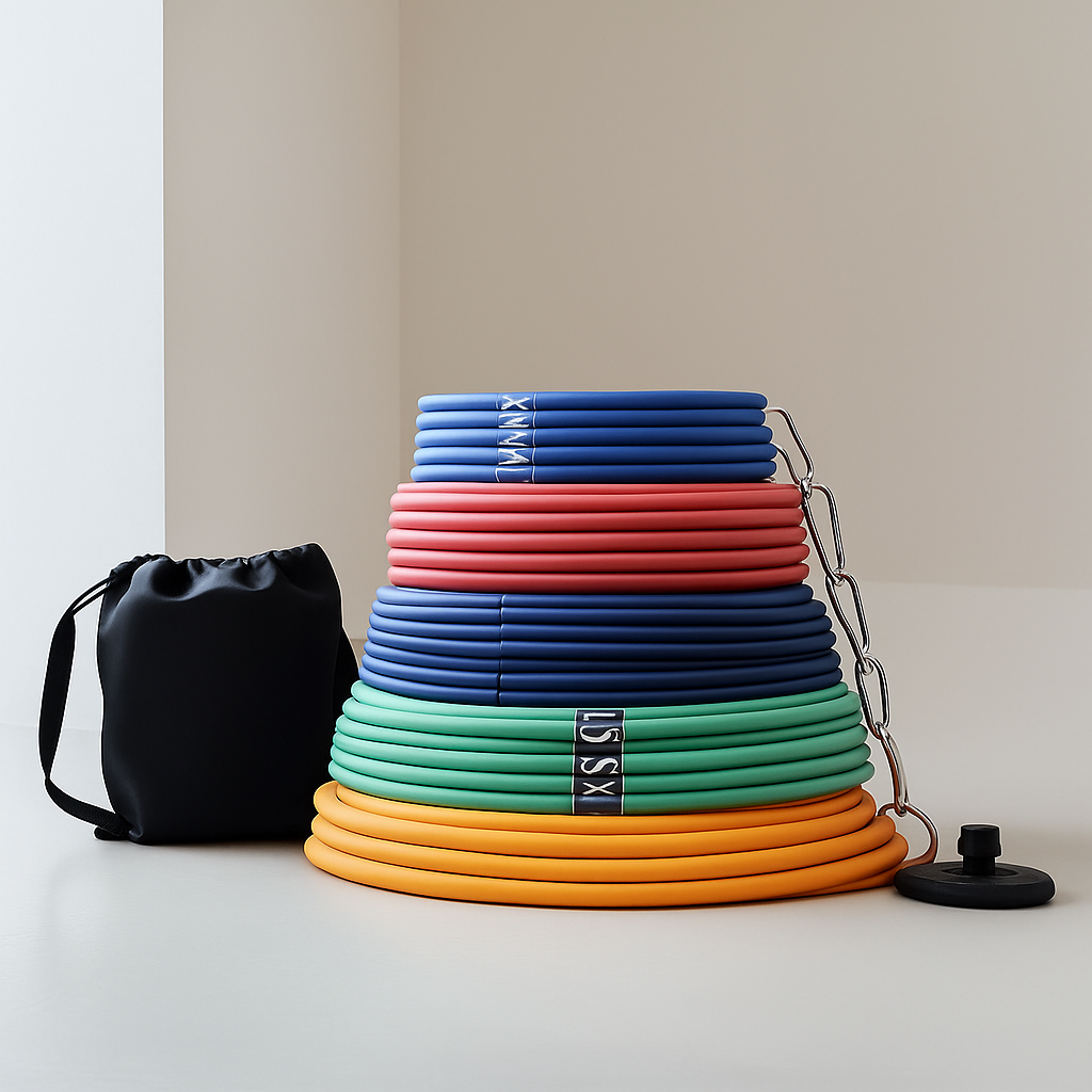 Stackable Resistance Tube Set (5 Levels + Anchors)